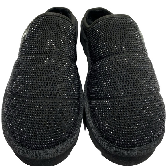 NEW MICHAEL KORS Women’s Winnie Crystal Slippers – Black Size 9M Slip-On Clog - Picture 1 of 1